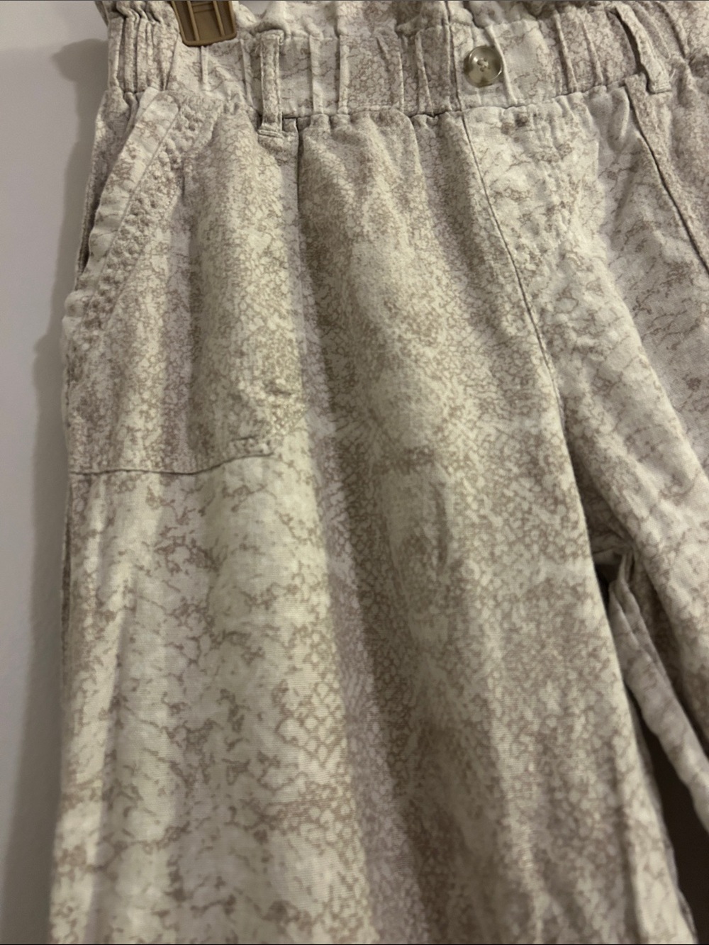 Rewash Neutral Textured Drawstring Wide-Leg - Picture 3 of 4